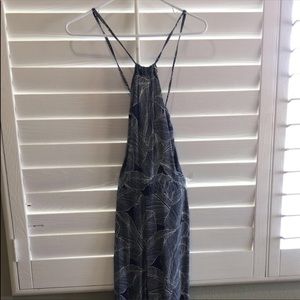 Stitch and feather jumpsuit